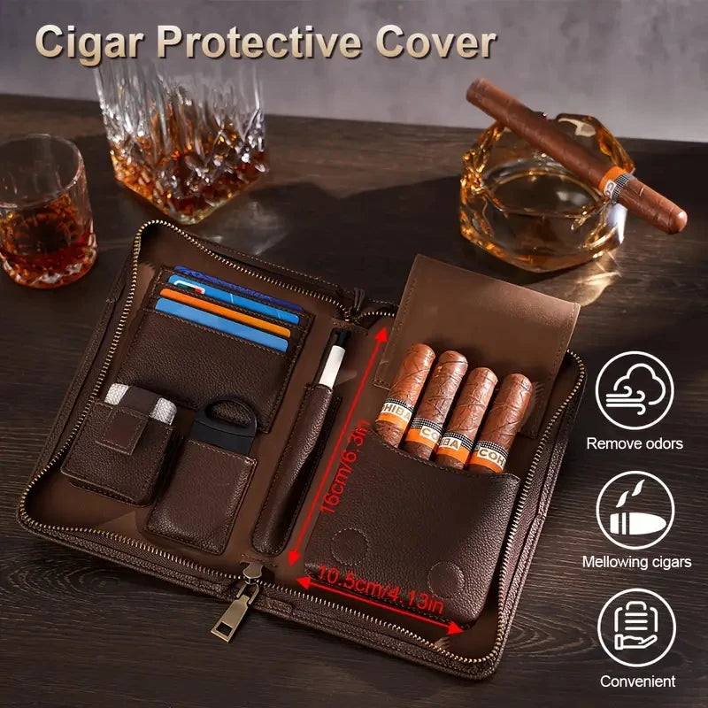 Cigar Storage Bag, Portable Travel Organizer for Cigars