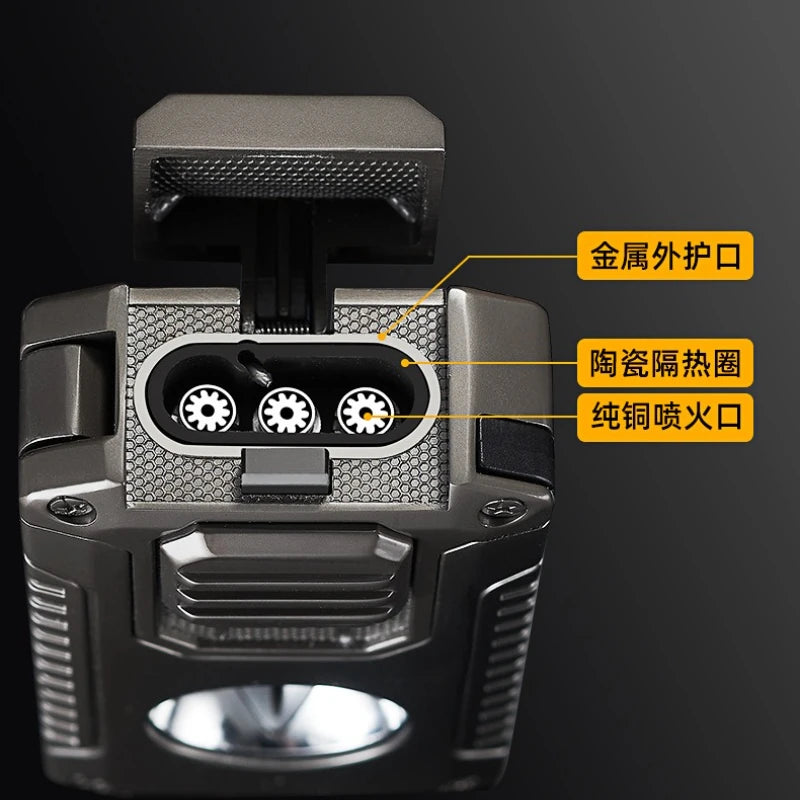 5 in 1 Portable Multi-function Jet Lighter and Cigar Cutter