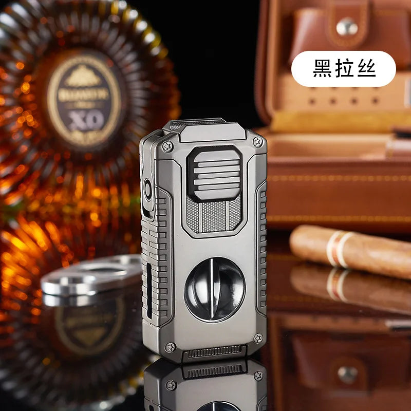 5 in 1 Portable Multi-function Jet Lighter and Cigar Cutter