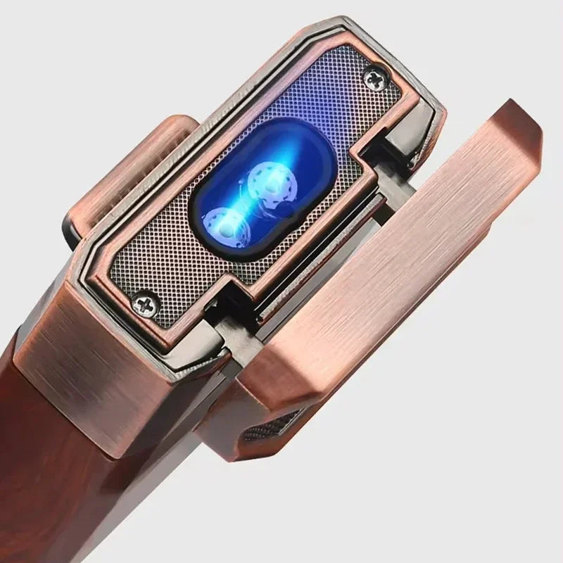 Dual-Jet Cigar Torch Lighter with Built-In V-Cutter