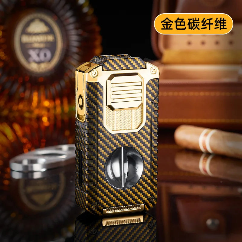 5 in 1 Portable Multi-function Jet Lighter and Cigar Cutter
