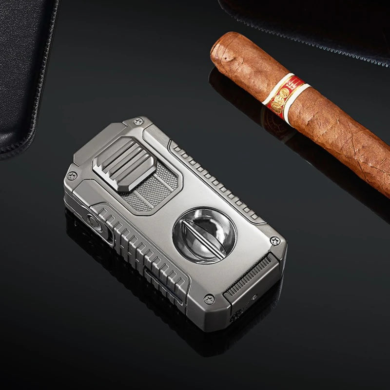 5 in 1 Portable Multi-function Jet Lighter and Cigar Cutter