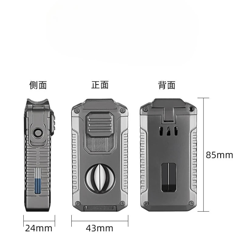 5 in 1 Portable Multi-function Jet Lighter and Cigar Cutter