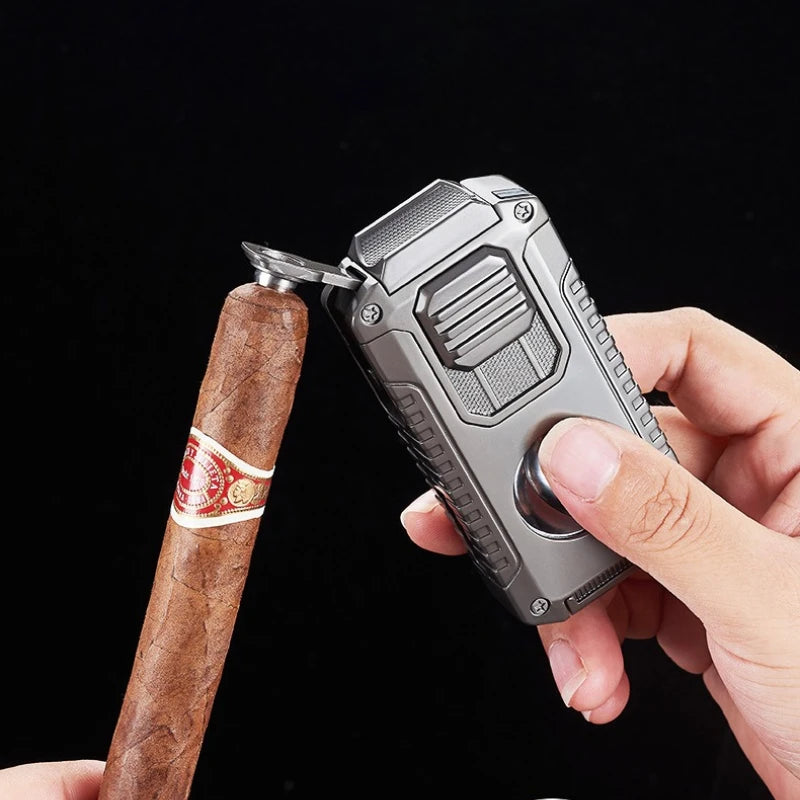 5 in 1 Portable Multi-function Jet Lighter and Cigar Cutter