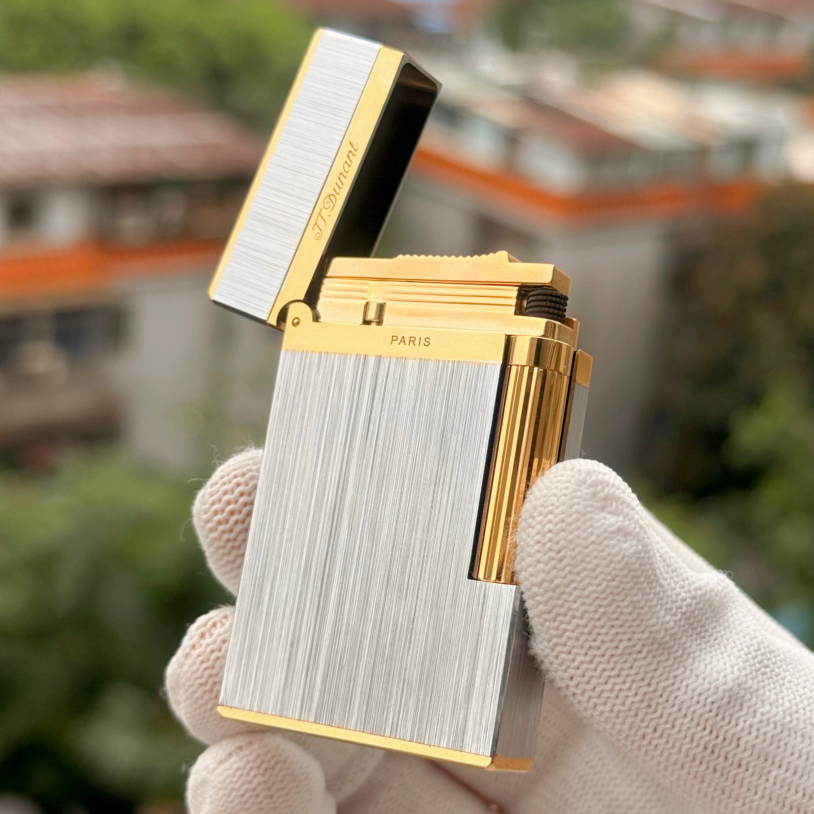 Brushed Metal ST Dupont Ligne 2 Lighter
