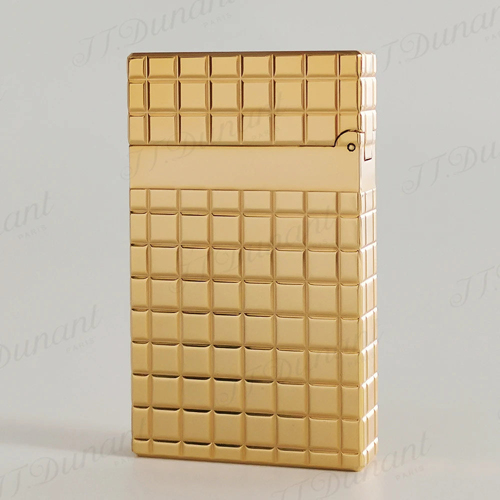 High-End Brand Dunant Gas Lighters Square Engraved