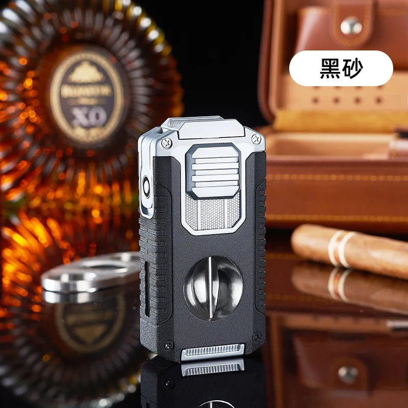 5 in 1 Portable Multi-function Jet Lighter and Cigar Cutter