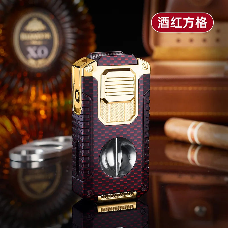 5 in 1 Portable Multi-function Jet Lighter and Cigar Cutter
