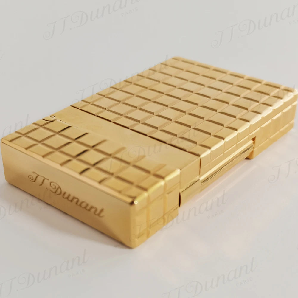 High-End Brand Dunant Gas Lighters Square Engraved